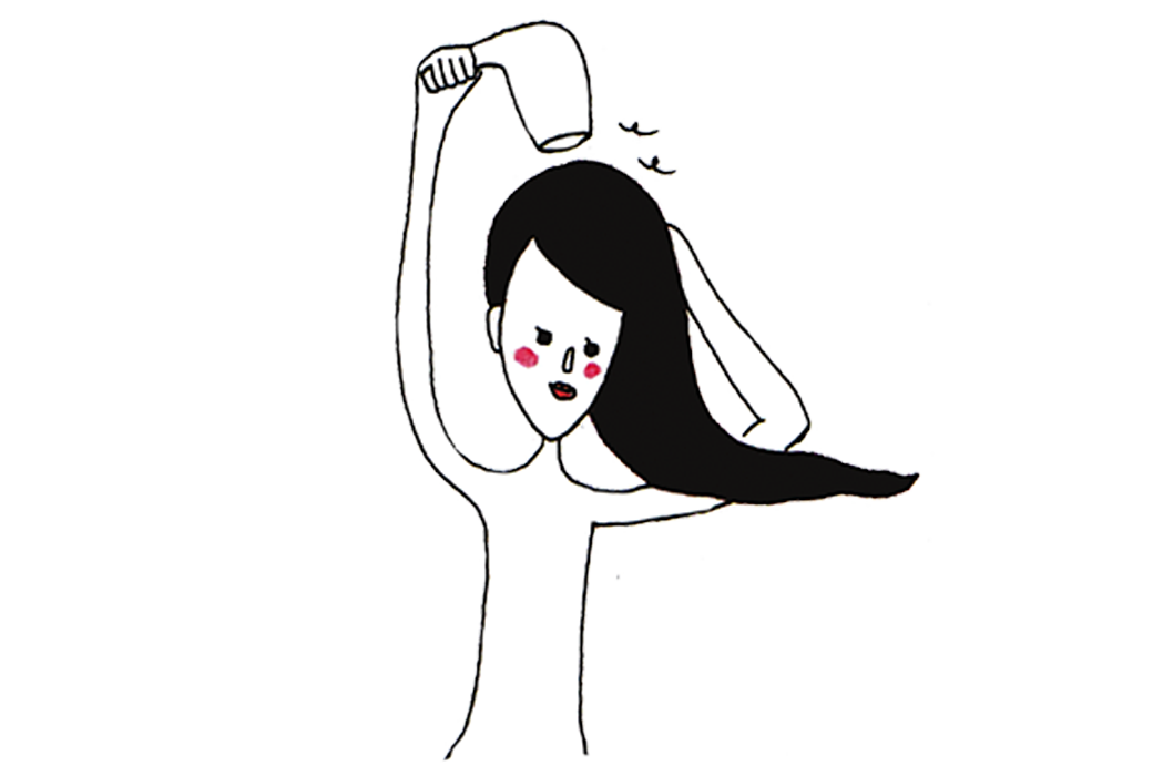 髪を乾かす時間が長い