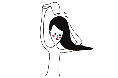 髪を乾かす時間が長い